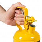 Sicherheitsbehälter Typ I, mit Griffbetätigung für brennbare Flüssigkeiten, 0,47 Liter in gelb