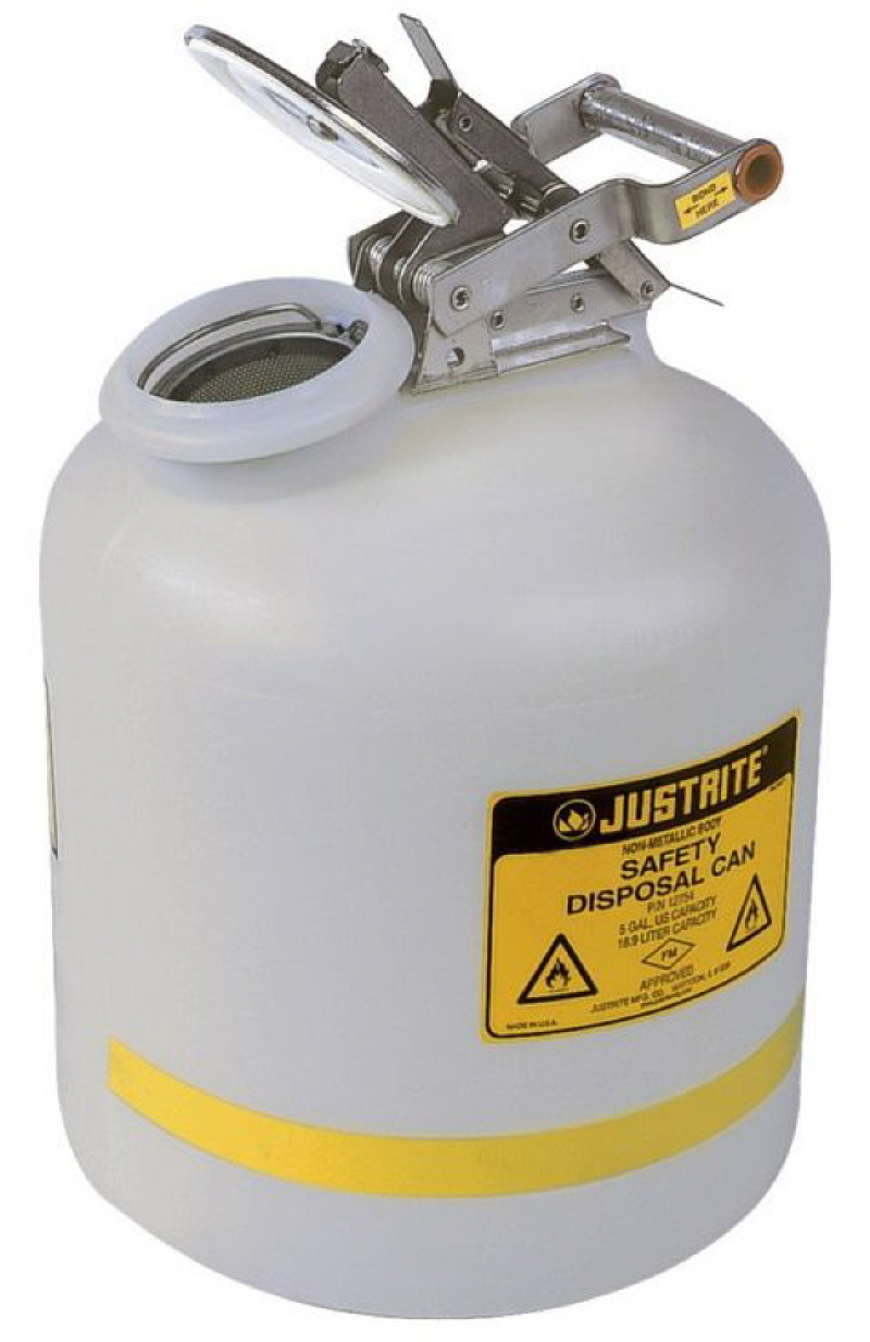 HDPE Sicherheits-Abfallbehälter 19 Liter , tranparent für brennbare Flüsssigkeiten