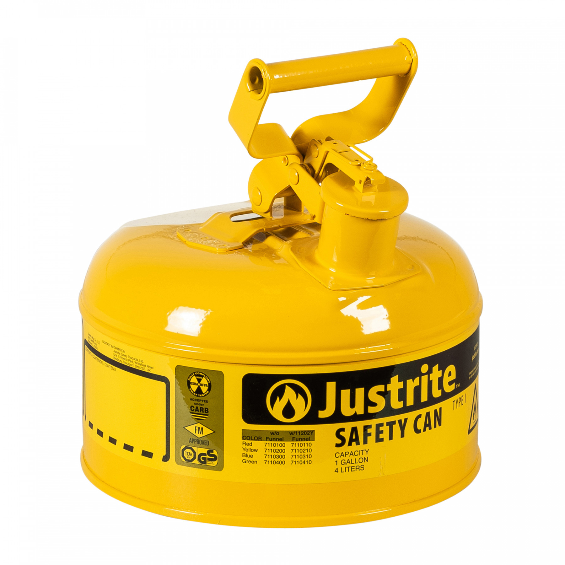 Sicherheits-Abfallbehälter Typ 1für brennbare Stoffe, 4 Liter, in gelb