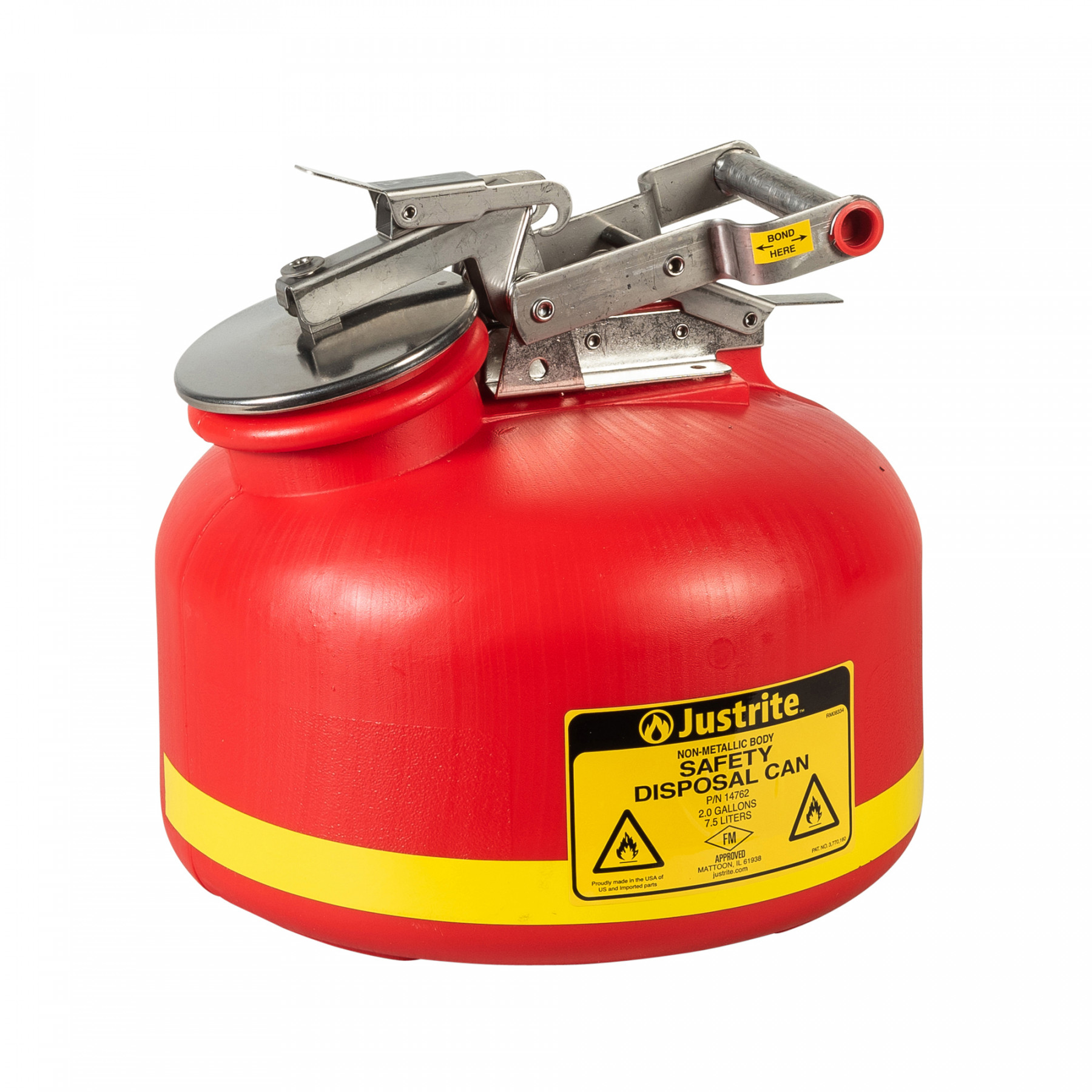 HDPE Sicherheits-Abfallbehälter 8 Lieter , rot für brennbare Flüsssigkeiten