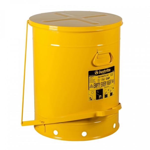 Sicherheits-Abfallbehälter für brennbare Stoffe,80 Liter, in gelb
