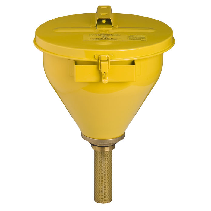 Sicherheitsfasstrichter, Flammsperre 152 mm lang, gelb