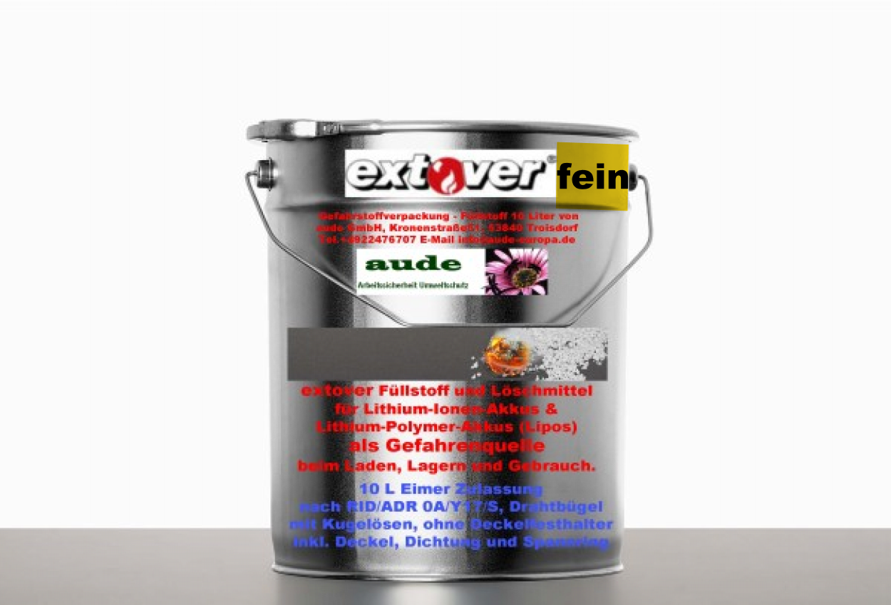 Extover® -  Feuerlöschgranulat Brandschutz 10 Liter Eimer fein