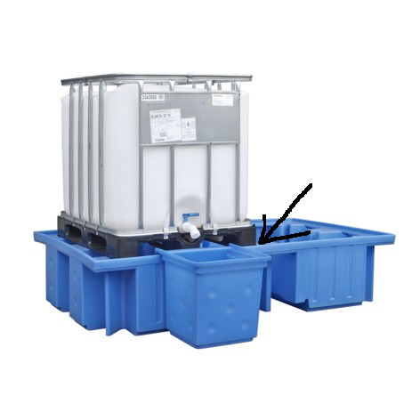 30-20-21_Ueberlauf_KTC_Station_IBC_Station_IBC_Lagerung_Gefahrstoffstationen_Auffangwannen_Gefahrstofflager Überlaufschutz für Auffangwanne VB2AU für WP 2/11 und WP-PE 2/11