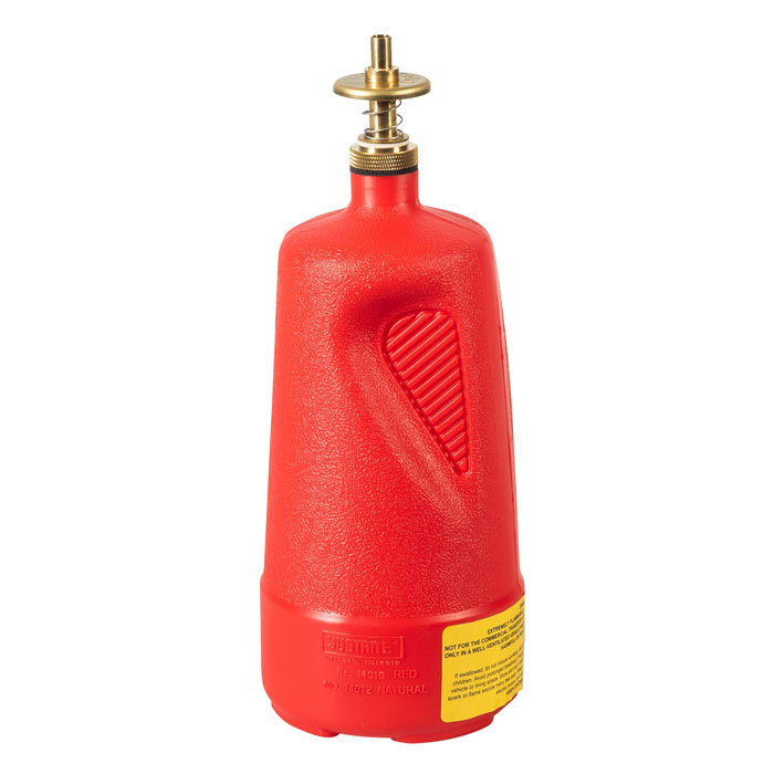 14010_dispensing-can-1-qt-red_justrite_1_3 Spenderflasche 1 Liter mit Messing-Dosierventilen, rot