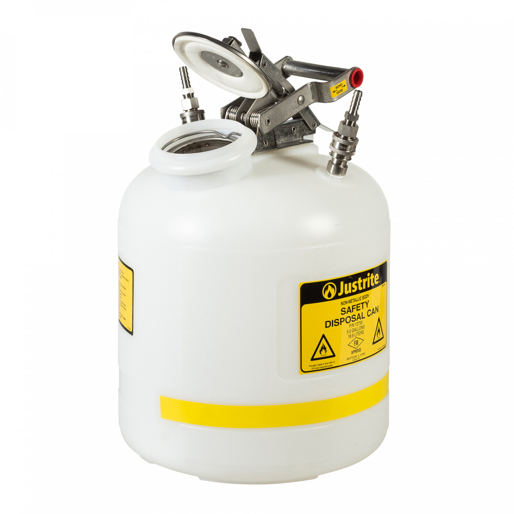 HPLC Sicherheitsentsorgungsbehälter mit Edelstahlarmaturen 19 Liter-Copy